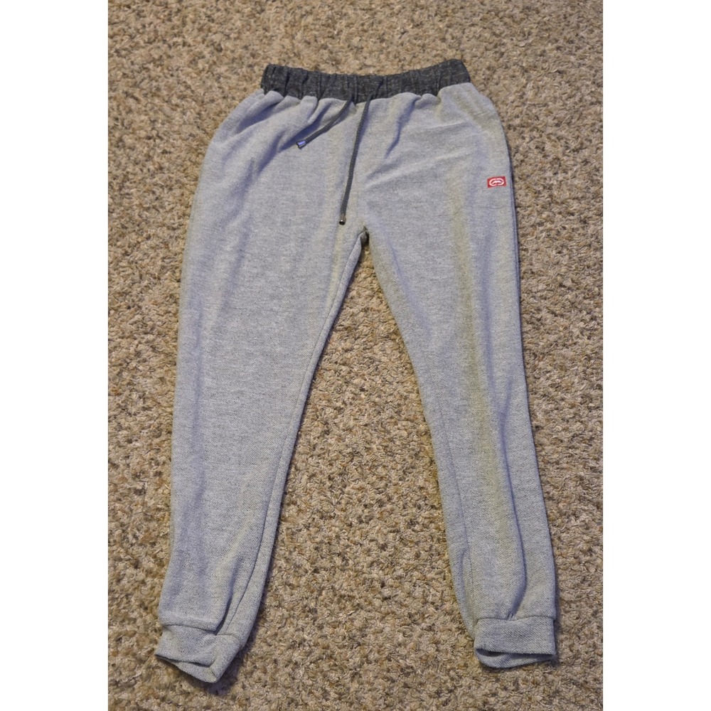 Ecko Unltd Elastic Waistband Jogger Pants Mens Size Small Gray White